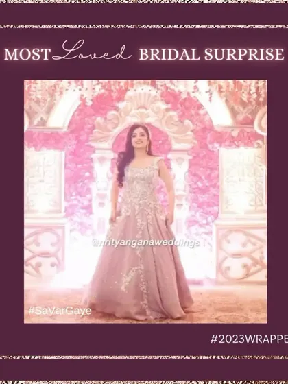 A snapshot from our 2023 Wrapped, highlighting one of the most loved bridal surprises of the year.