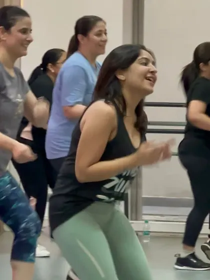 The pure joy on everyone's faces during a fast paced song. This is what happens when you let the music take over in a fun group fitness setting.