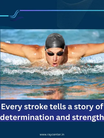 A motivational reminder for every swimmer. Every single stroke you take in the pool is a story of your determination and growing strength.