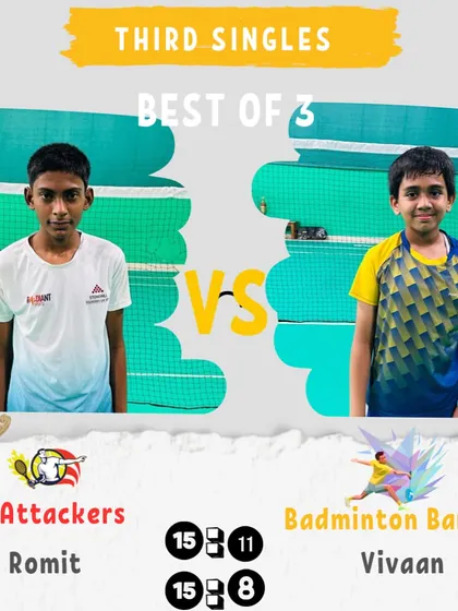 The Third Singles match from Day 1, with the Ace Attackers taking the win.