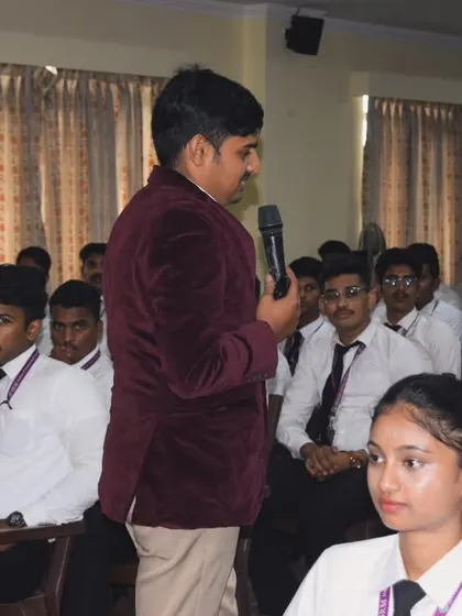 Our instructor addressing a hall full of students at SRM IHM. We are passionate about education and take every opportunity to share our knowledge with the next generation of hospitality professionals.