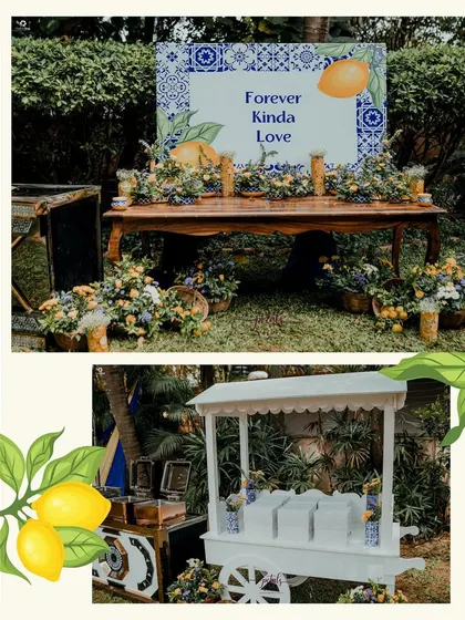 A duplicate image of the collage, highlighting the unique and refreshing theme of the Haldi event.