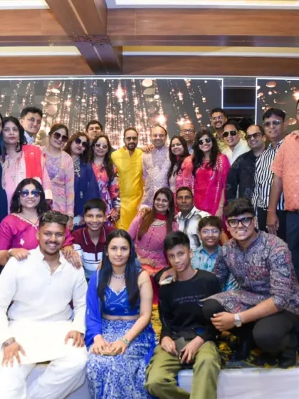 A fun group photo with younger family members and friends.