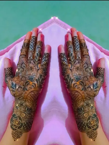 A mirrored view of a complete bridal design, showcasing the symmetry and intricate detail.