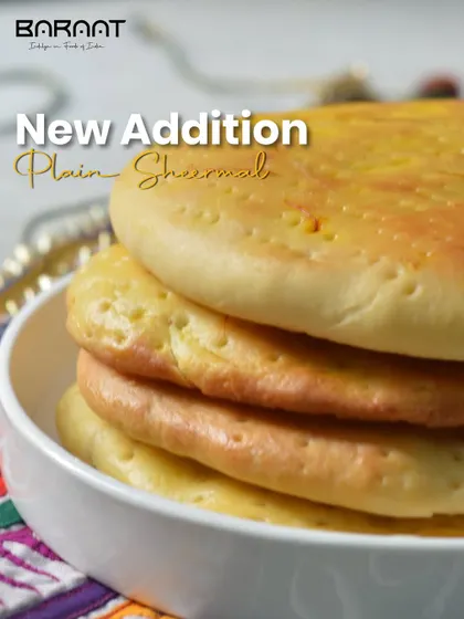 A new addition, our Plain Sheermal is a simple, elegant, and slightly sweet bread, baked to a soft, golden finish.