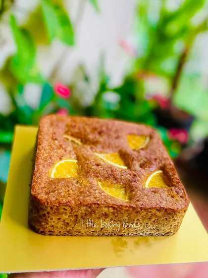 Need some sunshine on a cloudy day? This citrusy orange and ginger cake baked with whole wheat flour is just the thing. It's absolutely delicious.