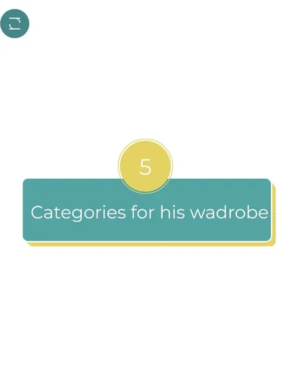An introduction to the five key categories we create when organizing a man's wardrobe for maximum function.