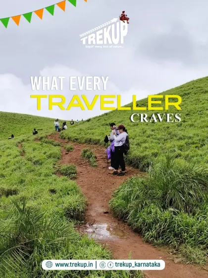 This is what every traveler craves: a path that leads to stunning views and a sense of freedom. Our group trekking up the green hills of Bandaje.