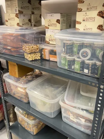 Our Diwali stock is growing. The shelves are filled with goodies waiting to be curated into beautiful hampers.