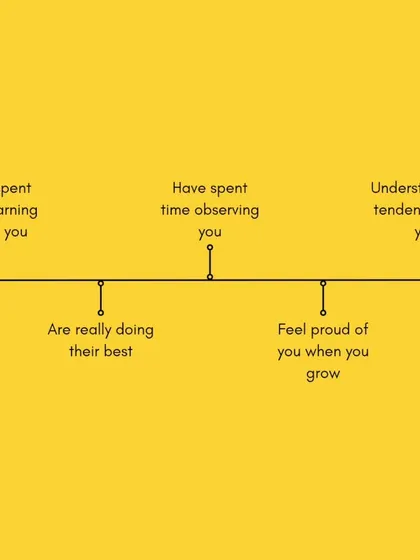 A good teacher spends time learning about you and observing your tendencies. They are doing their best, and they feel proud of you when you grow.