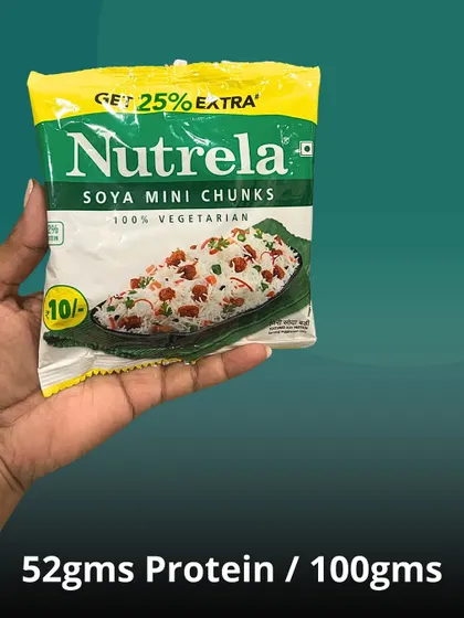 Soya chunks are a vegetarian protein powerhouse. With 52 grams of protein per 100 grams, they are one of the most efficient ways to meet your daily protein needs.