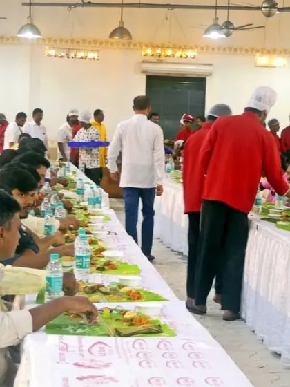 My staff serving guests during a busy lunch hour. We are trained to navigate crowded spaces efficiently to keep the service flowing.