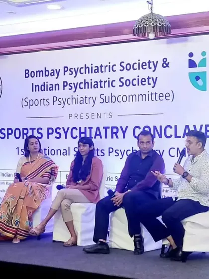 Another shot from the panel discussion, emphasizing our role in shaping the conversation around sports psychology.