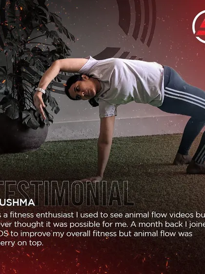 Sushma's testimonial: As a fitness enthusiast, she never thought Animal Flow was possible for her. But with our coaches breaking down each move, she now looks forward to learning something new every Thursday.