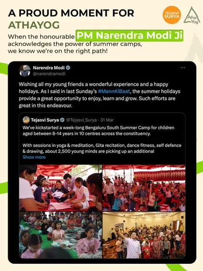 A proud moment for us when Prime Minister Narendra Modi acknowledged the power of summer camps. It validates our efforts to provide a space for children to learn, grow, and enjoy their holidays.