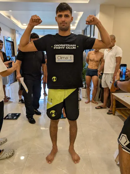 Ready for war. After a disciplined camp and weight cut, Nilesh is prepared to represent the Crosstrain army.