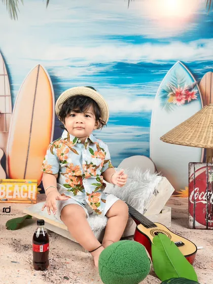 A relaxed pose from our beach boy, ready for some sun and fun.