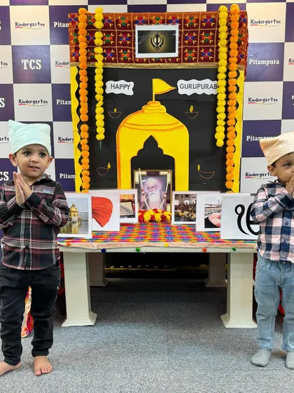 Our little stars join hands in prayer during the Gurpurab celebration. We aim to instill values of respect and devotion for all faiths from a young age.