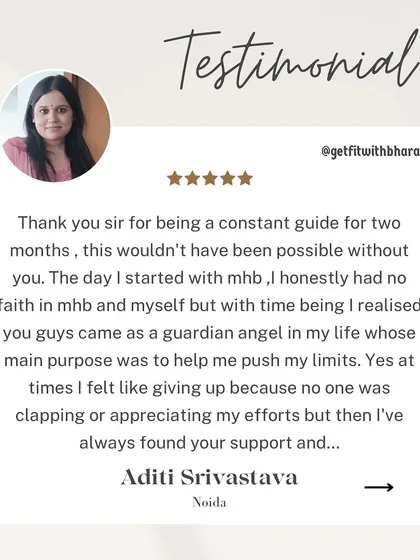 Aditi felt I was a constant guide and a guardian angel in her life, pushing her to her limits. She always found my support, even when she felt like giving up.