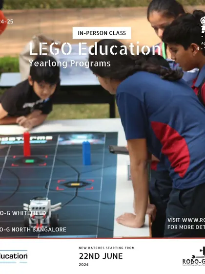 Registrations are open for our 2024-25 LEGO Education weekend programs. This flyer provides details for new batches starting at our North Bangalore and Whitefield centers for kids aged 4-15.