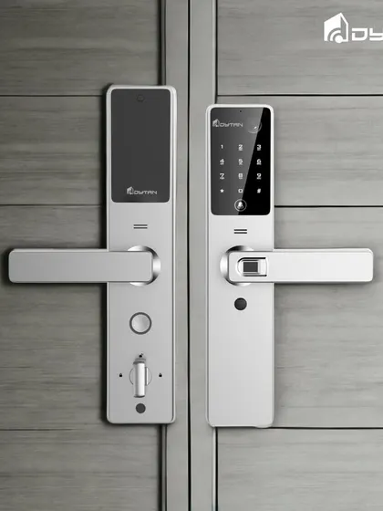 Security meets sophistication with my smart door locks. This lock features multiple access methods including a fingerprint sensor, a digital passcode, and a mobile app, providing advanced security without compromising on style.