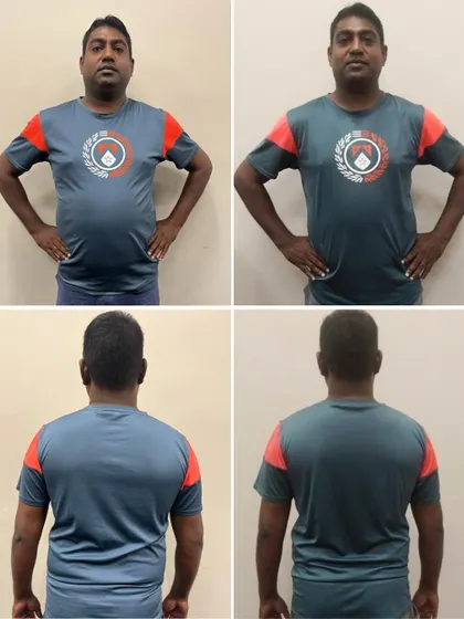 These multi-angle shots of Ragulesh's progress are a testament to his hard work and the effectiveness of our program.