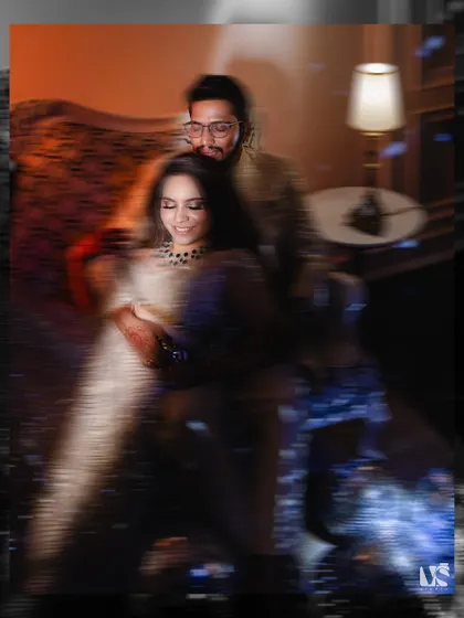 An experimental shot using motion blur to create a dreamy, ethereal effect. This artistic portrait captures the feeling and energy of the moment rather than just a static image.