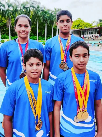 Our top seeds from the State CISCE Swimming Championships returned with multiple medals. Bashika, Idhant, Vihaan, and Abdeali all qualified for the National CISCE Championship.