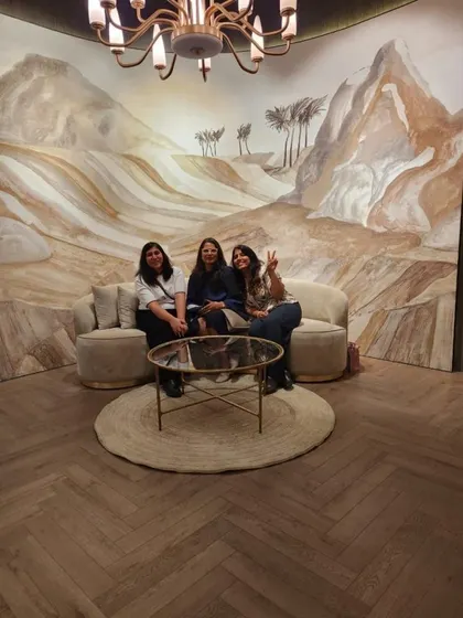 A throwback to a moment of team camaraderie behind the scenes at India Design 2023. These events are a source of inspiration and a chance for us to connect as a team outside the studio.