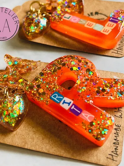 Unlocking the magic of personalized gifting. These matching initial keychains were created as a special gift for a group of friends.