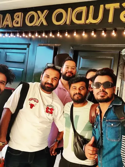 The Saaz-e-Mehfil band arriving at the venue for our next show. Ready to set up and get the party started.