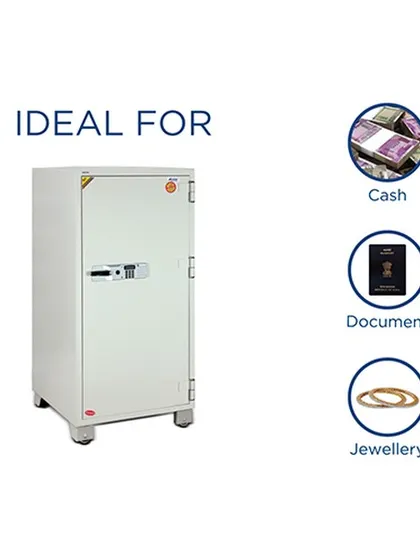 Ideal for commercial use, the Fire Warrior 1700 is designed to protect large amounts of cash, extensive documents, and high-value jewelry. Its seamless molded case is filled with special fire-proof stuffing for ultimate protection.