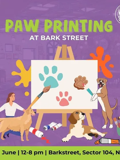Paw Printing at Bark Street! An event to capture your furry friend's paw print forever.
