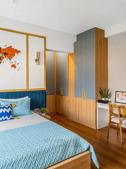 The final executed room, which stays true to the render and brings the vision to life.