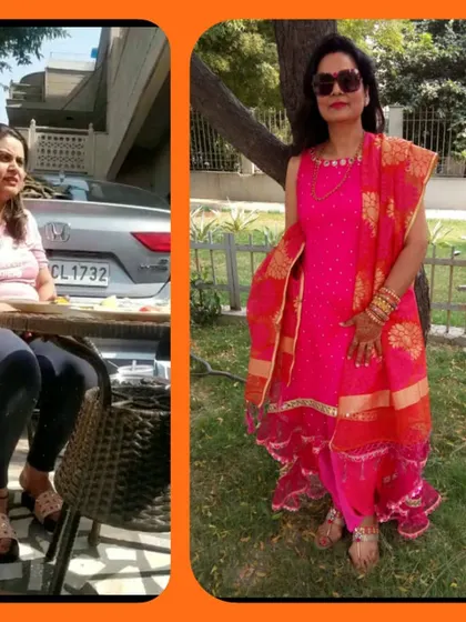 Another look at a client's amazing journey. Notice the change not just in her body, but in her posture and confidence. This is the result of dedicated practice and a lifestyle change.