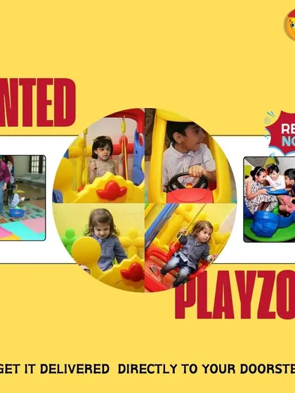 Get your happiness delivered to your doorstep. This collage is filled with photos of kids enjoying swings, slides, and spinners, showing the pure delight my rented playzones bring.