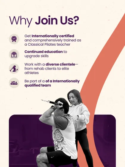 Why join my team? You will get internationally certified, work with a diverse clientele from rehab patients to elite athletes, and receive continued education to upgrade your skills.
