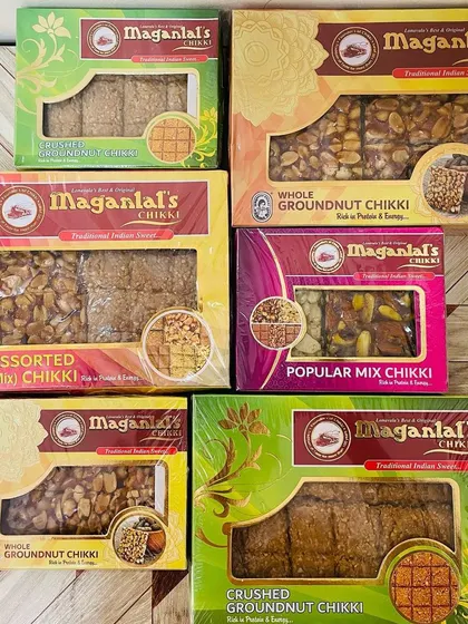 I bring the authentic taste of Lonavala right to your doorstep with the famous Maganlal Chikki. Made with jaggery and peanuts, it's a traditional Indian sweet that's both energetic and delicious.