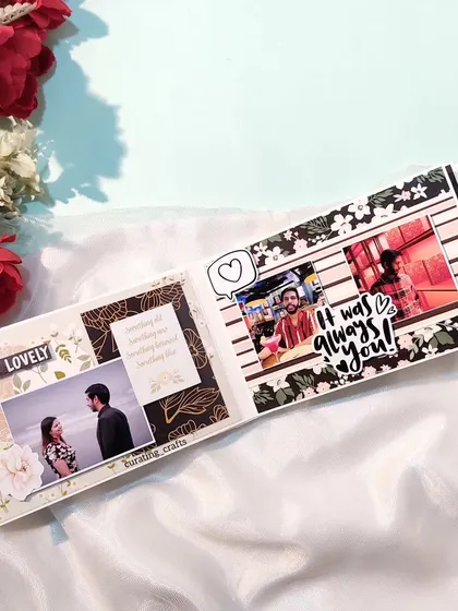An inside page of the anniversary mini scrapbook.