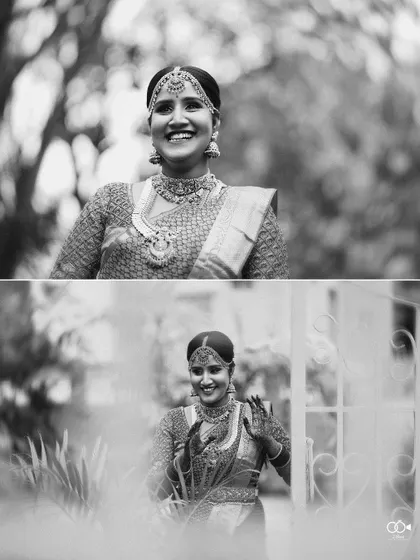 A duplicate of the happy black and white bridal diptych.