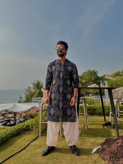 Enjoying the view at a Goa wedding venue. The natural beauty of the location adds so much to the overall experience.
