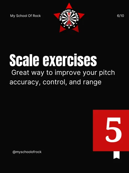 Scale exercises are a great way to improve your pitch accuracy, control, and range, as shown in this vocal guide.