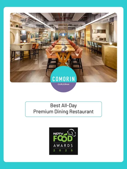 We were awarded Best All-Day Premium Dining Restaurant at the NDTV Food Awards 2025.