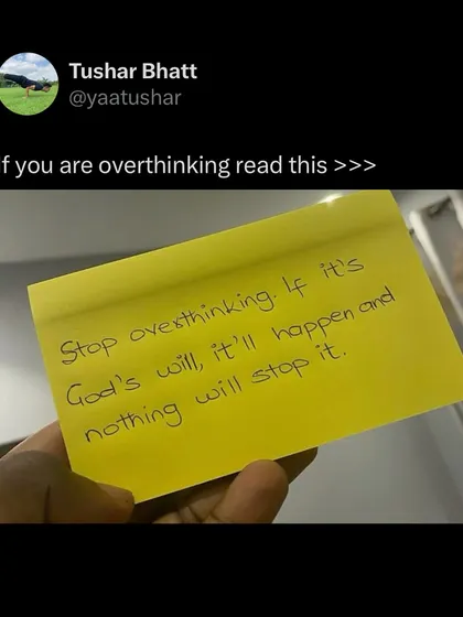 A simple reminder for when you are overthinking. Sometimes you just have to let go and trust the process. If it's meant to be, it will happen.