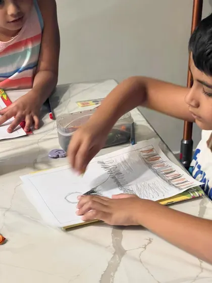 These images capture the process and joy of our various painting and drawing sessions, from pencil shading warm-ups to finished floral bouquets.