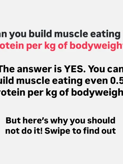 Can you build muscle eating only 1g of protein per kg of bodyweight? Yes, you can even build some on 0.5g. But here's why you shouldn't aim for the bare minimum if you want the best results from your training.