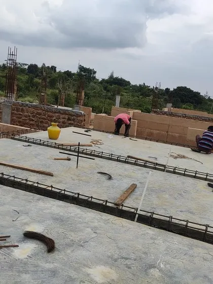 More scenes from our construction sites. These images document the journey of building, from laying rebar and curing concrete to the meticulous work of masonry, all part of bringing a sustainable home to life.