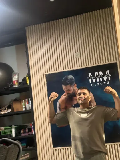 Another post-workout pose.