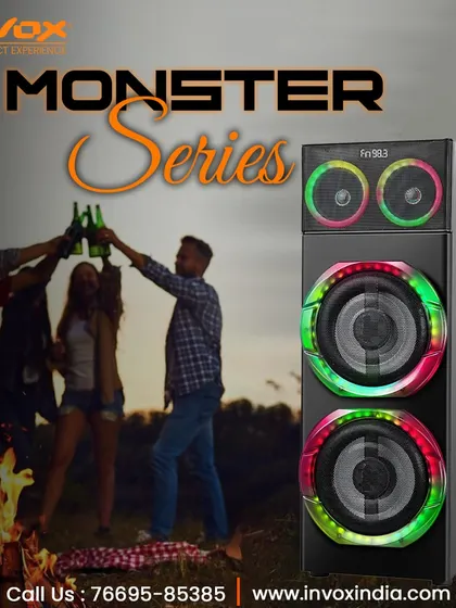 The Monster Series speaker is the perfect companion for any outdoor party or bonfire. Its powerful sound and colorful RGB lights create an instant party atmosphere.