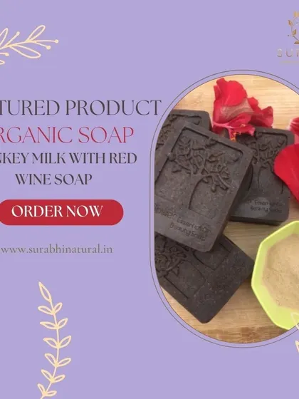 Our Donkey Milk with Red Wine soap is a unique, organic option. It combines powerful natural ingredients in a beautifully crafted bar.
